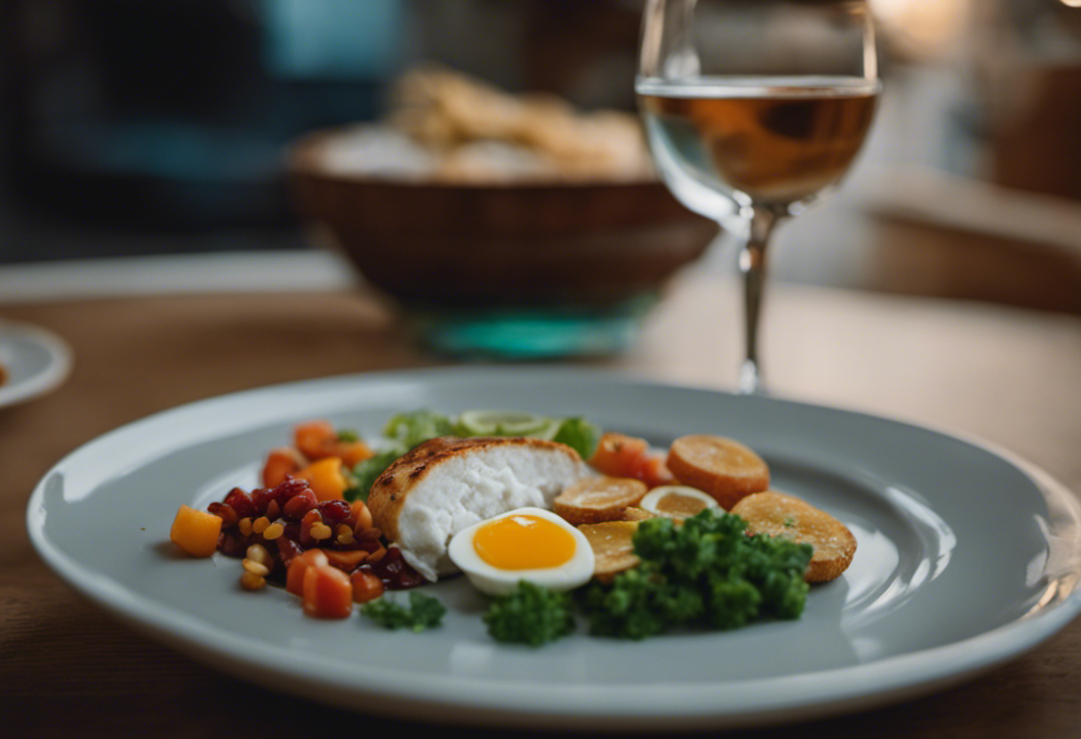 An image with a person holding their stomach, expressing discomfort