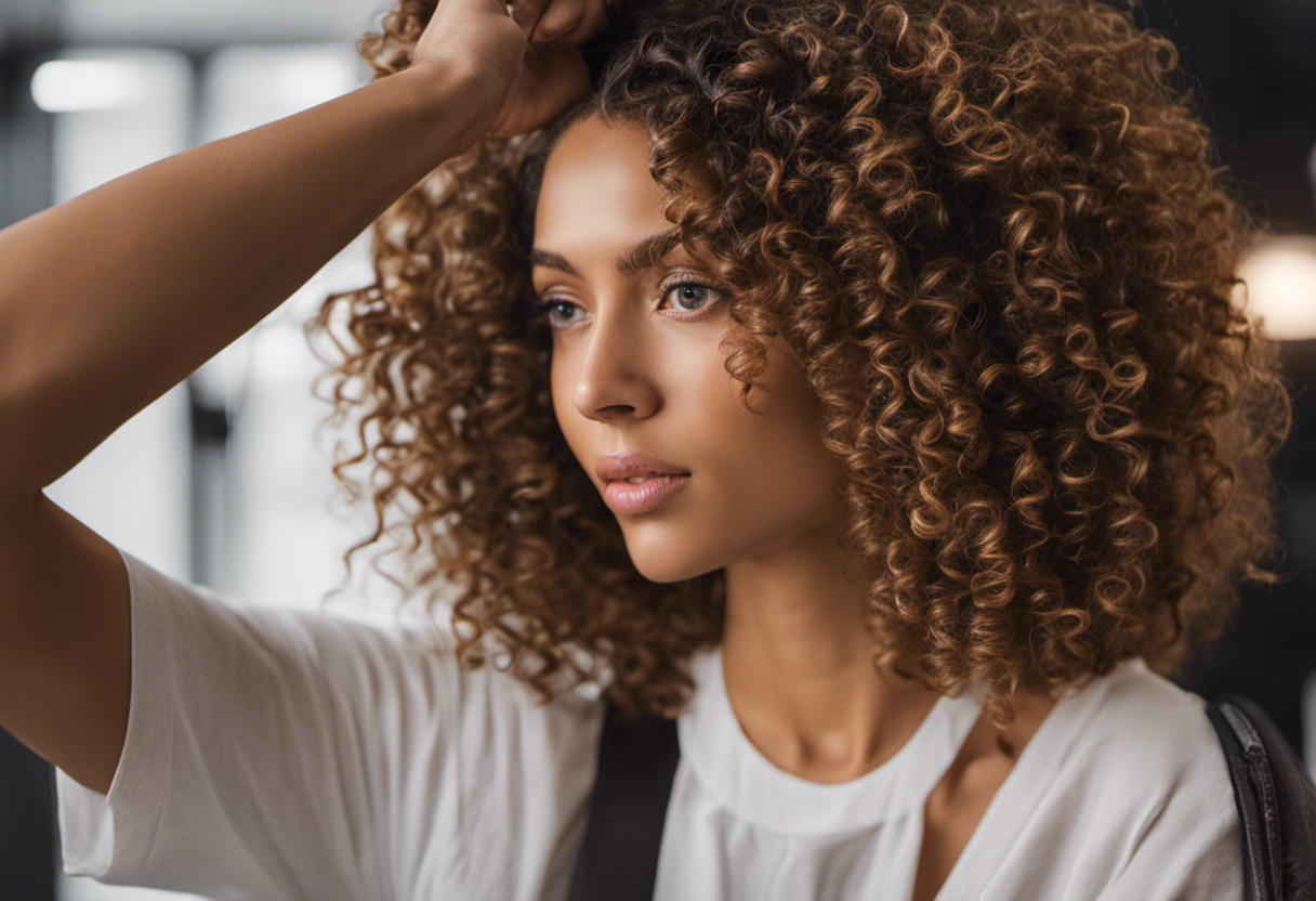 An image showcasing the step-by-step process of detox for curly hair