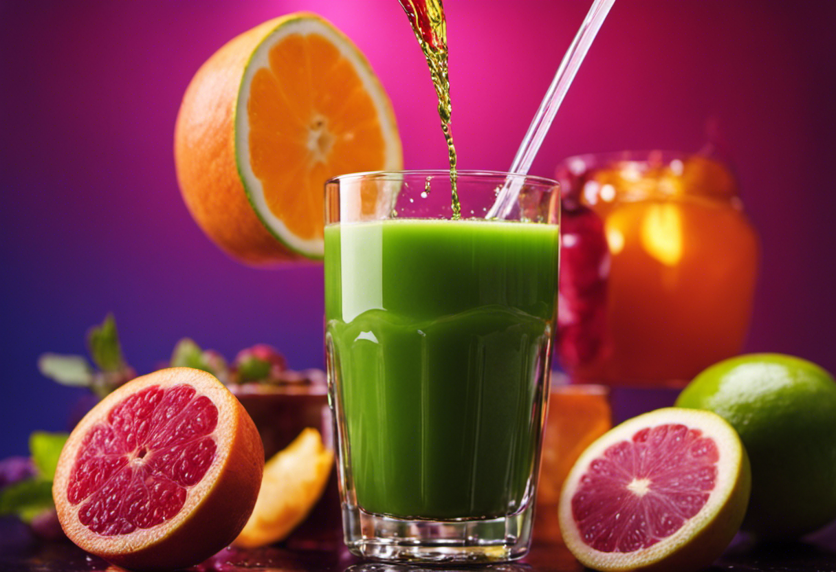An image showcasing the transformative effects of detox juice on the body