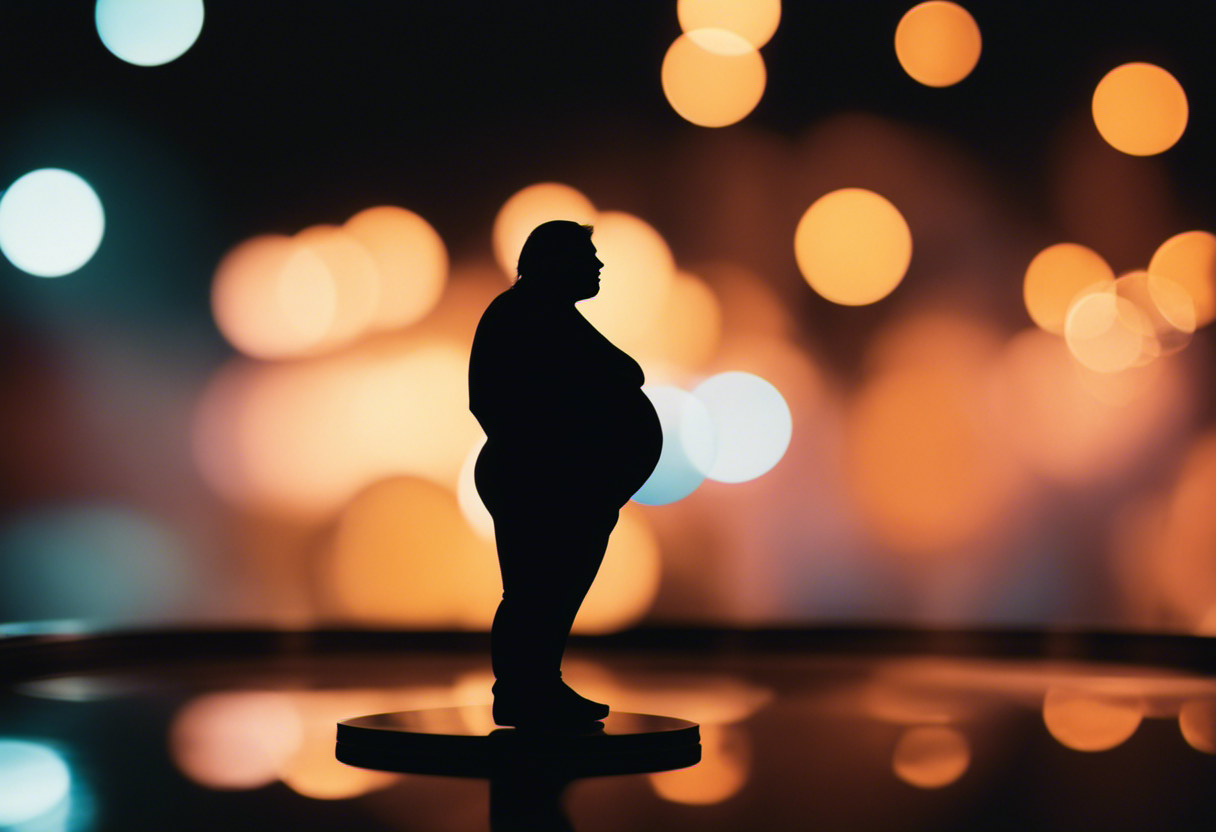 An image featuring a person's silhouette gradually shedding excess weight, symbolizing the potential impact of triglyceride-lowering medications on weight loss