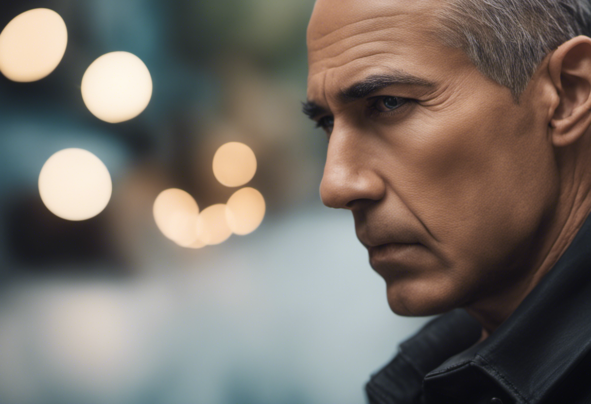 An image showcasing a person with thinning hair, highlighting the effects of Ozempic