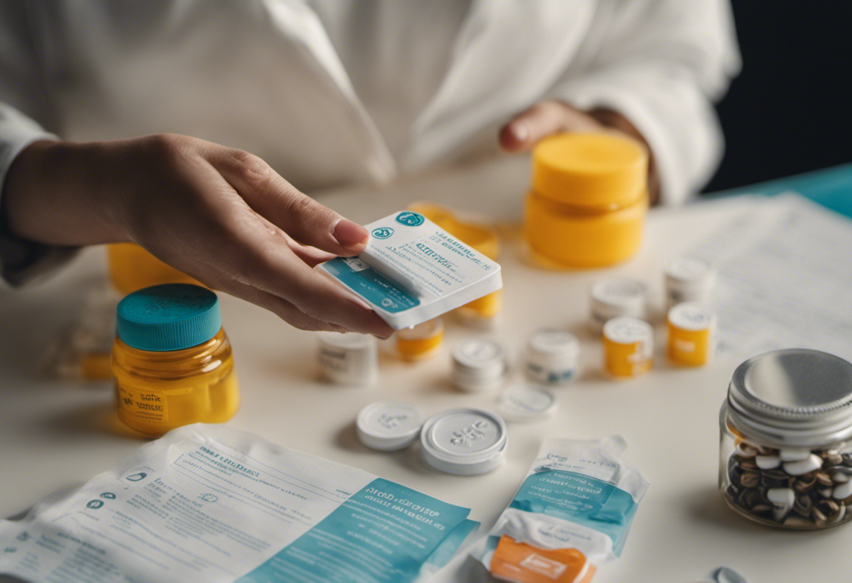 An image showcasing a woman with endometriosis, holding a pack of emergency contraception pills, surrounded by medical symbols and diagrams, illustrating the topic "Can women with endometriosis take the morning-after pill? Learn more