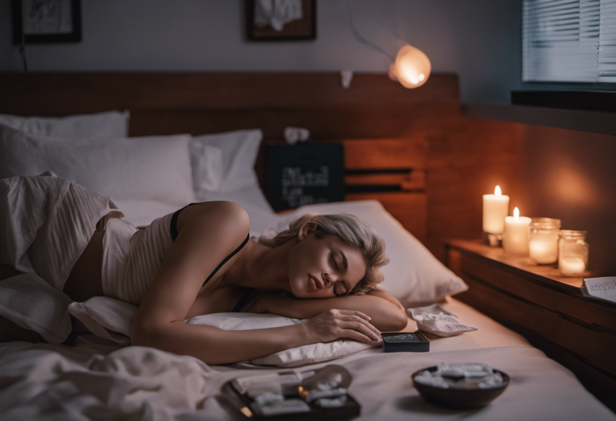 An image that portrays a woman experiencing severe menstrual pain, clutching her abdomen and grimacing