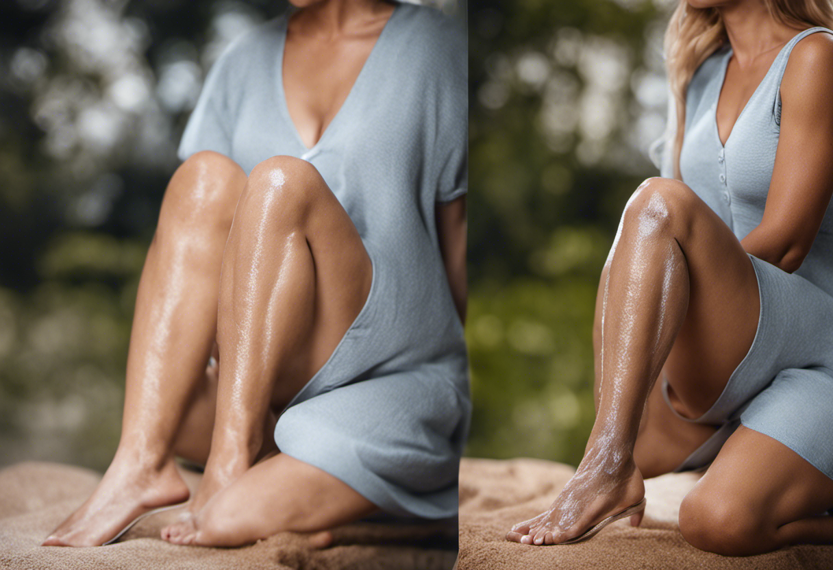 An image that showcases the dramatic transformation of varicose veins before and after foam application