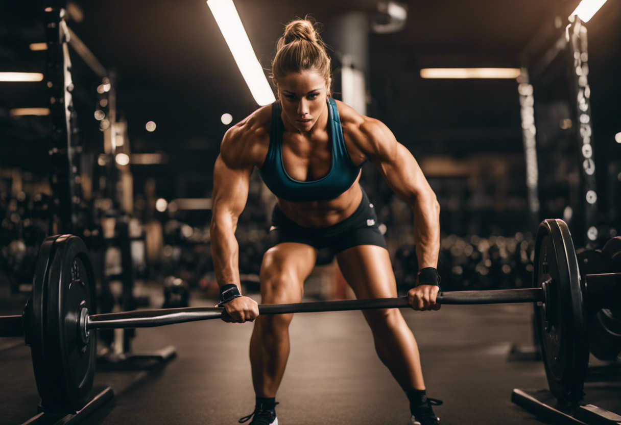 An image showcasing a determined endomorphic individual engaged in a dynamic workout routine, with a mix of weightlifting exercises, cardio, and stretching, highlighting their journey toward achieving a well-toned and proportionate physique